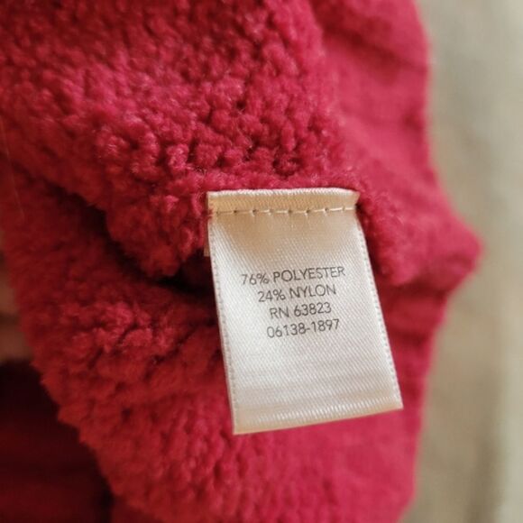 𝅺christopher & Banks women's zip-front chenille sweater vest, berry red - Picture 8 of 8